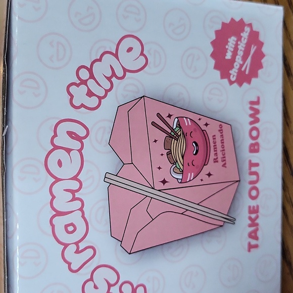 It's Ramen Time.  Ceramic take out Ramen bowl with chopsticks. - Picture 4 of 6